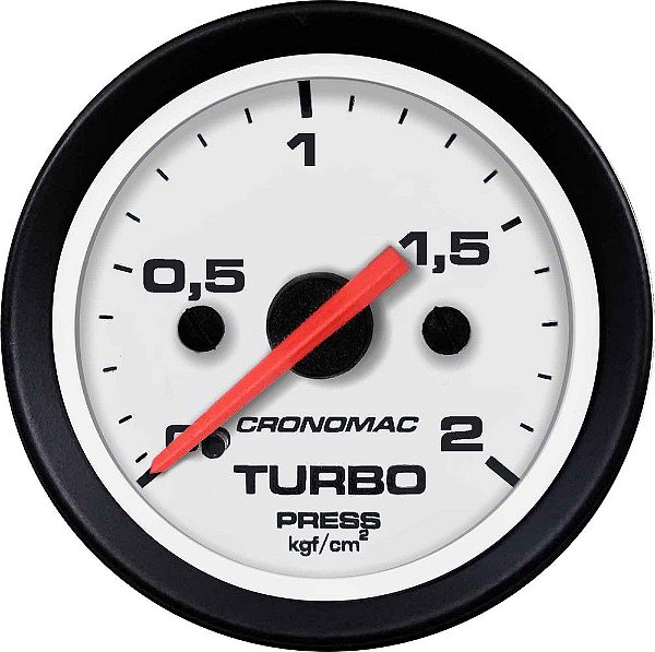 Manômetro Turbo 2KGF/CM² ø52mm Street/Branco| Cronomac