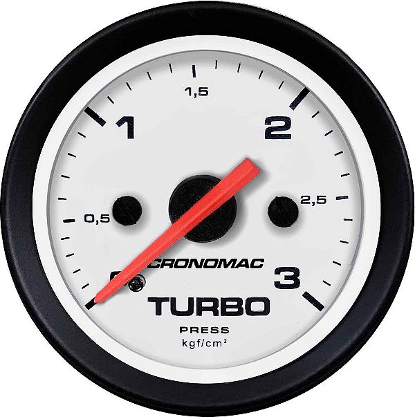 Manômetro Turbo 3KGF/CM² ø52mm Street/Branco | Cronomac