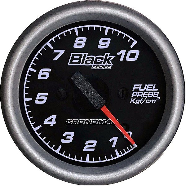 Manômetro Combustível 10KGF/CM² ø60mm Black Series | Cronomac