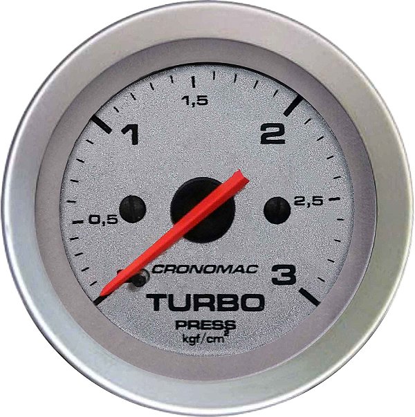 Manômetro Turbo 3KGF/CM² ø52mm Racing | Cronomac
