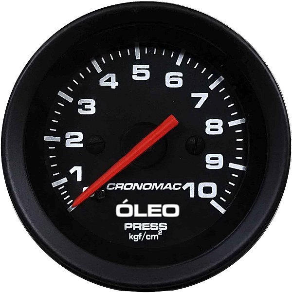 Manômetro Óleo 10KGF/CM² Mecânico ø60mm Street/Preto | Cronomac
