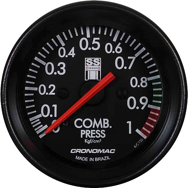 Manômetro Combustível 1KGF/CM² Mecânico ø60mm Opala SS Series | Cronomac
