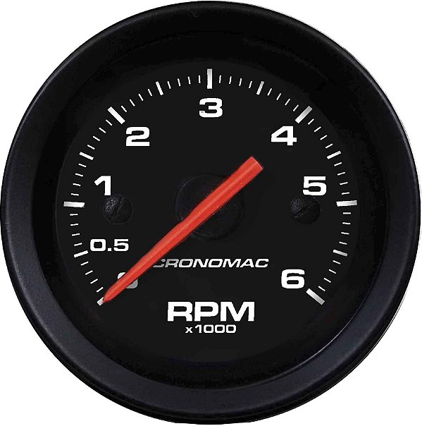 Contagiro 6000RPM ø52mm Diesel Ajuste Street/Preto| Cronomac