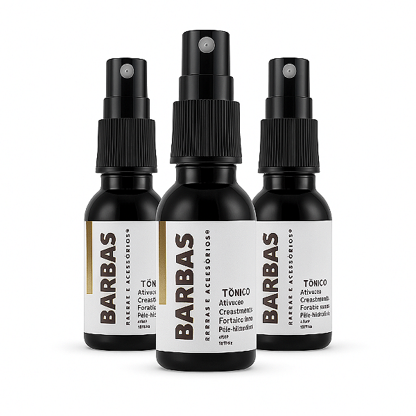 Kit 3 und Minoxidil Barbas de Minas 8% para Barba e Cabelo