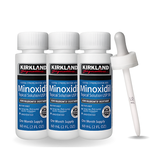 Minoxidil Kirkland Original – Onde comprar com Segurança (KIT 3 MESES)