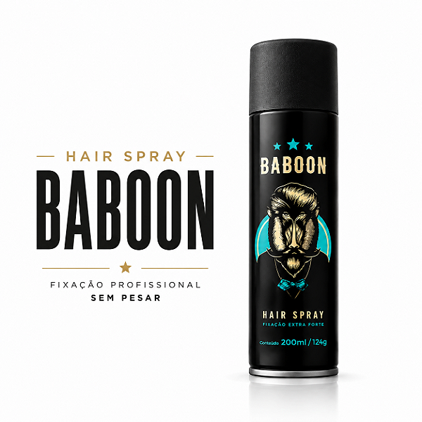 Spray Fixador Baboon Hair Spray Extra Forte 200ml Pro