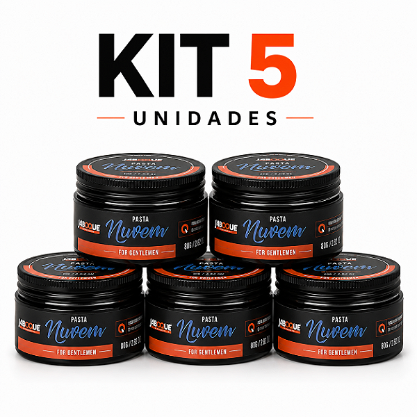 Kit 5 unds Pomada Nuvem Jaboque 80g Média Fixação, Fragrância Leve