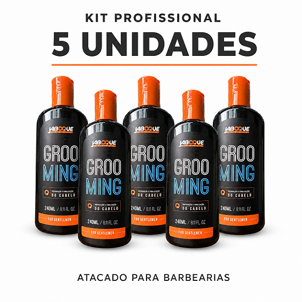 Kit 5 Grooming Jaboque 240ml Atacado para Barbearia