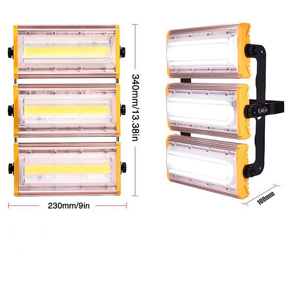 REFLETOR DE LED FLOOD LIGHT 300W LINEAR TORRE IP68 6000K