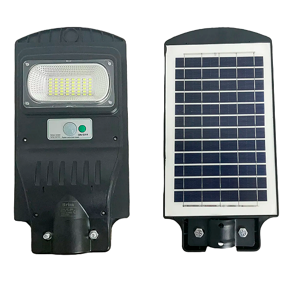LUMINARIA PÚBLICA SOLAR DE LED 50W C/CONTROLE REMOTO E SENDOR