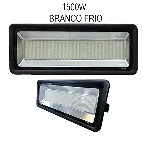 Refletor Holofote LED 1500W SMD IP66 A prova D'Água Branco Frio 6500k