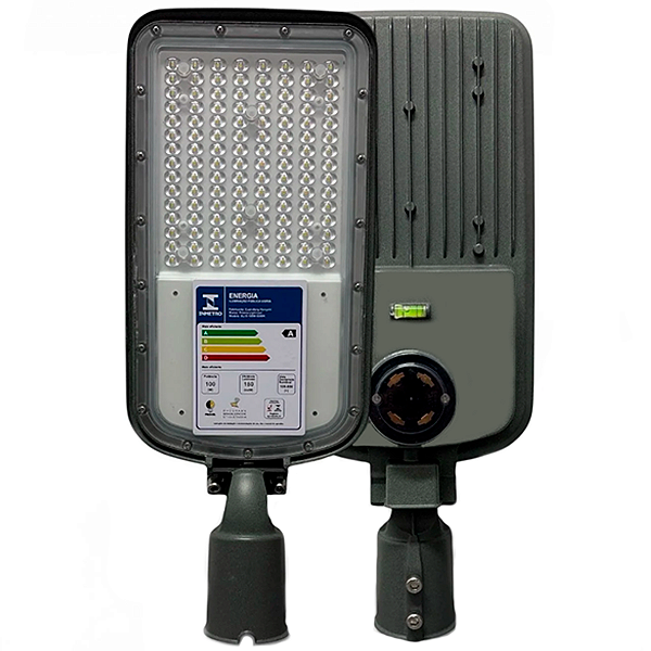 Luminária Pública LED 100W BRS Be 180LM/W Inmetro Fotocélula ip67 5000K