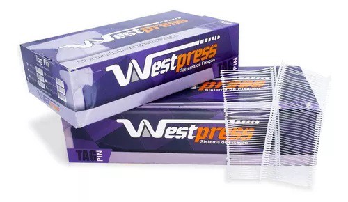 PINO PLASTICO TAGUEAR FAST PIN - WESTPRESS - NEUTRO OU PRETO - CAIXA COM 5 MILHEIROS