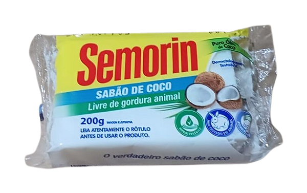 SEMORIN SABAO DE COCO BARRA 200 GRAMAS - REF 734