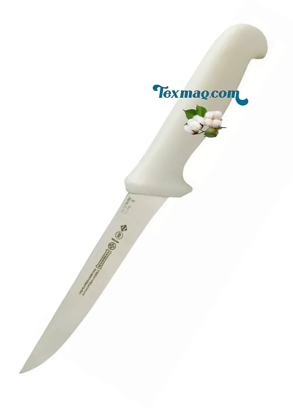 FACA PARA DESOSSA PROFISSIONAL MUNDIAL 5515 6" EM AÇO INOX E CABO EM POLIPROPILENO BRANCA - REF 816