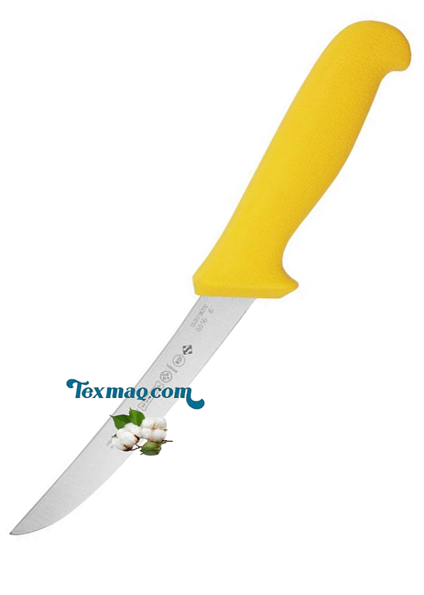 FACA PARA DESOSSA PROFISSIONAL MUNDIAL 5515 6" EM AÇO INOX E CABO EM POLIPROPILENO AMARELA - REF 818
