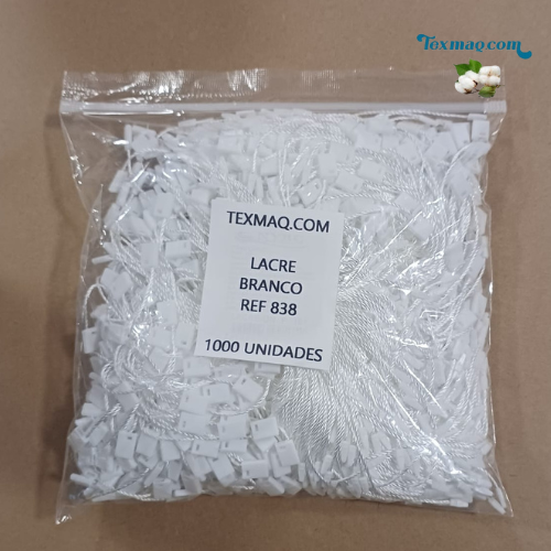 LACRE DE AUTENTICIDADE PARA TAG - FIXAÇÃO PARA ETIQUETAS - BRANCO - PACOTE 1000 UNIDADES - REF 838