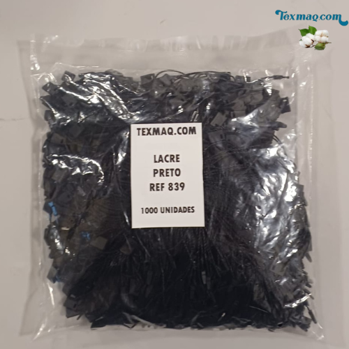 LACRE DE AUTENTICIDADE PARA TAG - FIXAÇÃO PARA ETIQUETAS - PRETO - PACOTE 1000 UNIDADES - REF 839