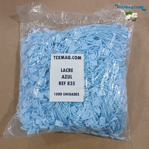 LACRE DE AUTENTICIDADE PARA TAG - FIXAÇÃO PARA ETIQUETAS - AZUL - PACOTE 1000 UNIDADES - REF 835