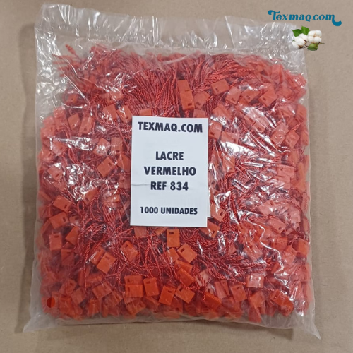 LACRE DE AUTENTICIDADE PARA TAG - FIXAÇÃO PARA ETIQUETAS - VERMELHO - PACOTE 1000 UNIDADES - REF 834
