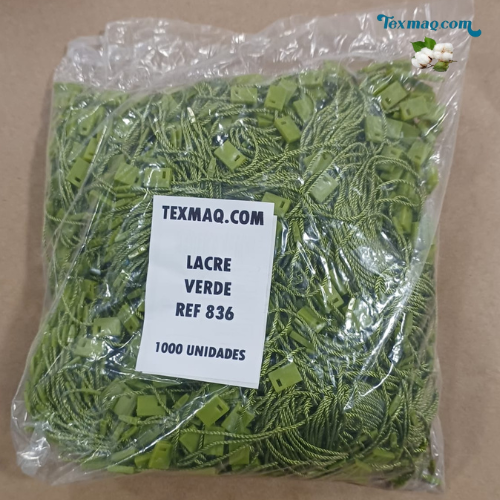 LACRE DE AUTENTICIDADE PARA TAG - FIXAÇÃO PARA ETIQUETAS - VERDE - PACOTE 1000 UNIDADES - REF 836
