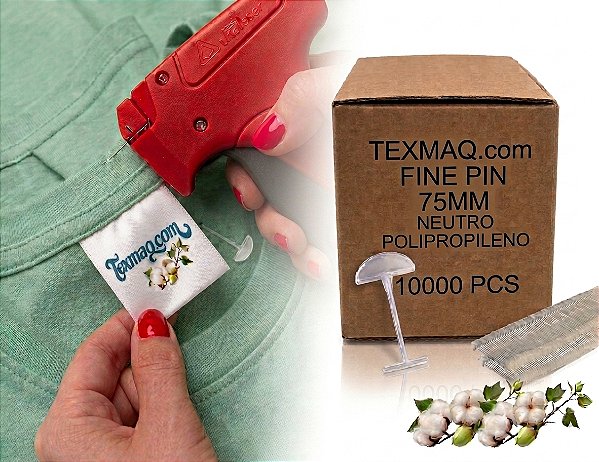 PINO TAG FINE PIN 75MM POLIPROPILENO - PENTE 100 PINOS - CAIXA 10 MILHEIROS - REF 436