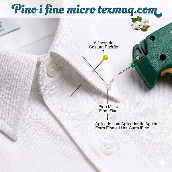 I FINE MICRO PIN 4,5MM NEUTRO - PACOTE COM 1 MILHEIRO - PINO QUE SUBSTITUI O ALFINETE - REF883