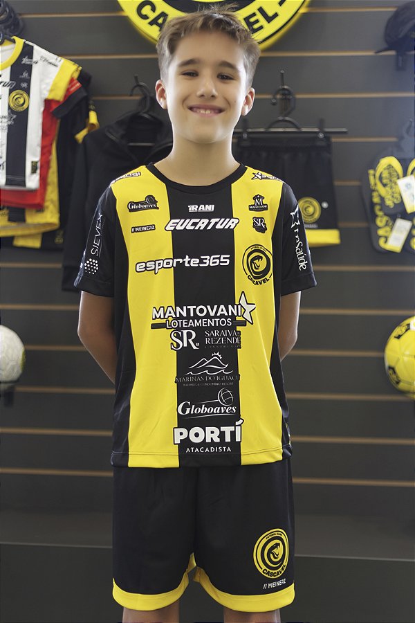 CAMISA OFICIAL FC CASCAVEL 2025 INFANTIL LISTRADA