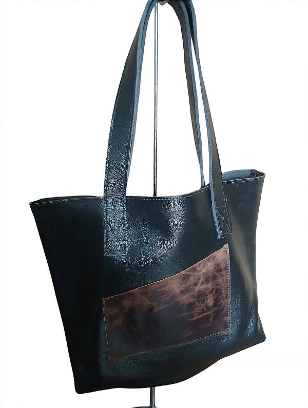 Bolsa de Couro Legítimo Tote Mila