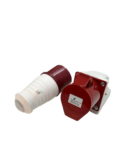 Kit Tomada Sobrepor Trifásico 32a + Plug Macho (Hobart)