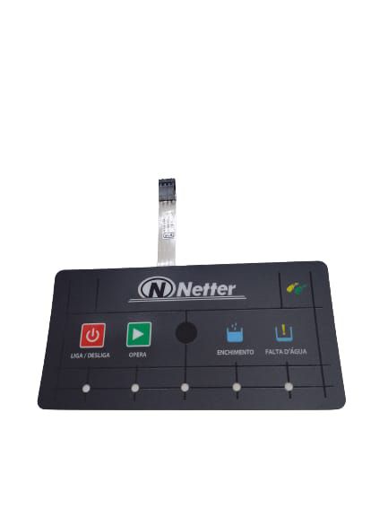 Membrana teclado Etiqueta do Painel Lava louças Netter SMD Linha NT sem Enxague