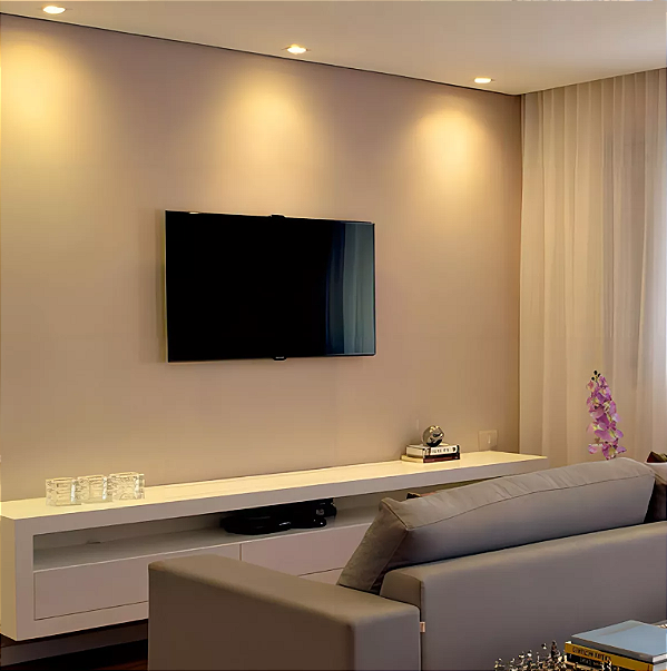 SPOT LED INTEGRADO 5W DIRECIONÁVEL BIVOLT 3000K - LUZ AMARELA