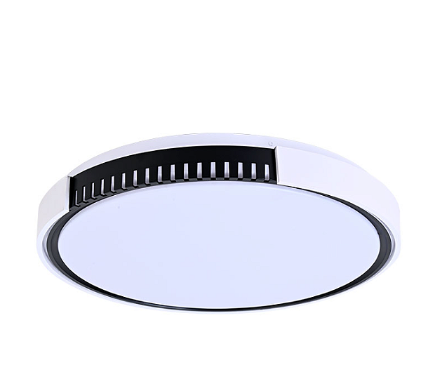 Plafon LED Nita redondo branco e preto - 30w - 3000k luz amarela - 2418 - Nordecor