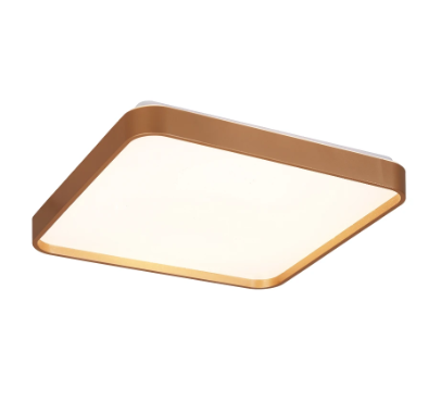 Plafon Smart dourado - com luz 3 cores e controle remoto - LED 30w - LA1031 - Luclair