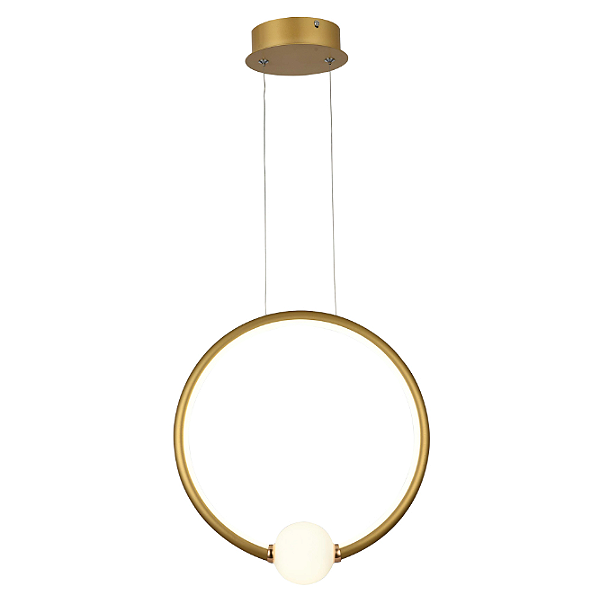 Pendente anel dourado LED 4000k 20w