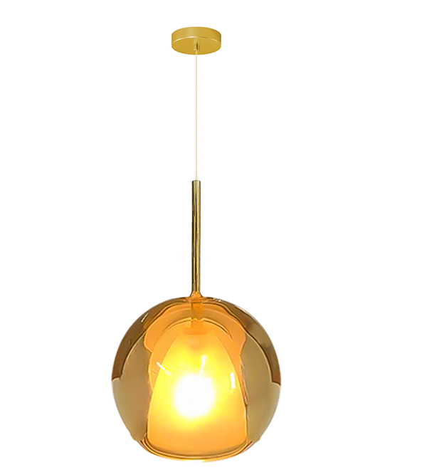 Pendente Inside 15 âmbar - dourado para 1 lâmpada G9 (não inclusa)