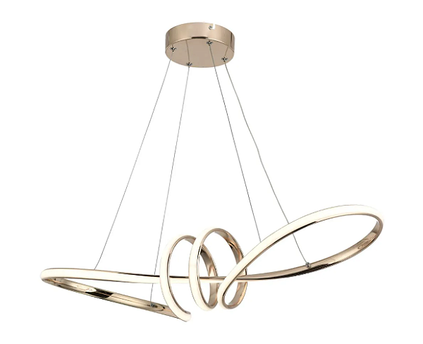 Pendente Dourado com Led Integrado 45w Multi Temperatura Bivolt