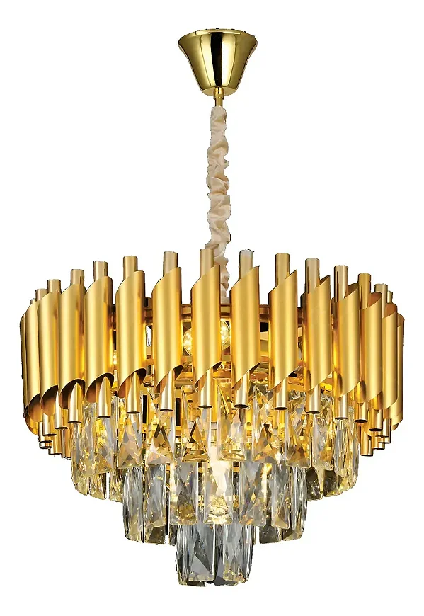Lustre Vana Gold Cristal Dourado 5xE14