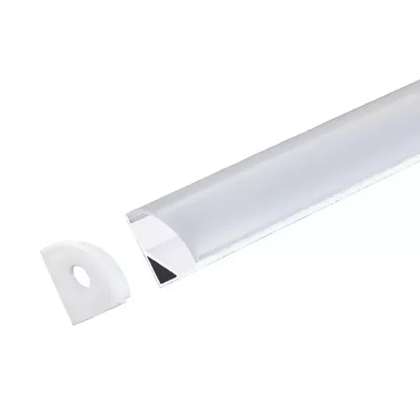 Perfil LED Sobrepor Canto 90° Branco 15,5x15,5mm 3 Metros - (NÃO ACOMPANHA FITA LED)