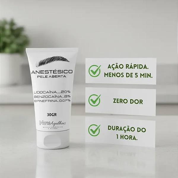 Anestésico Micropigmentação de Sobrancelha 30gr