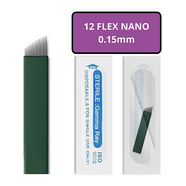 Kit 10 Lâminas 12 Flex Nano 0.15mm