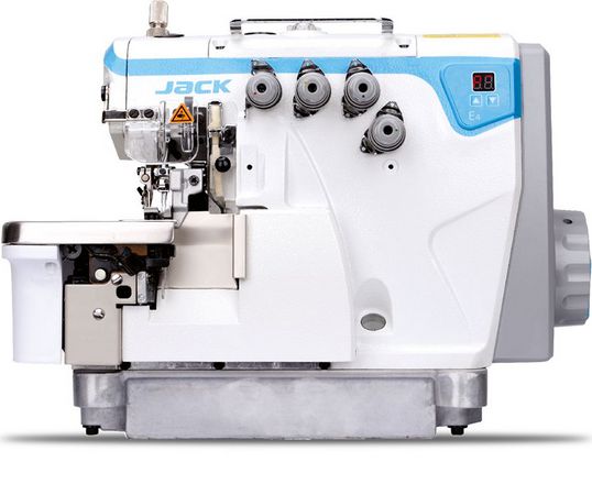 Maquina Overlock PONTO CADEIA DIRECT DRIVE JACK JK- E4S-4-83/323 - 220 V COM PÉS E MESA MONTADOS