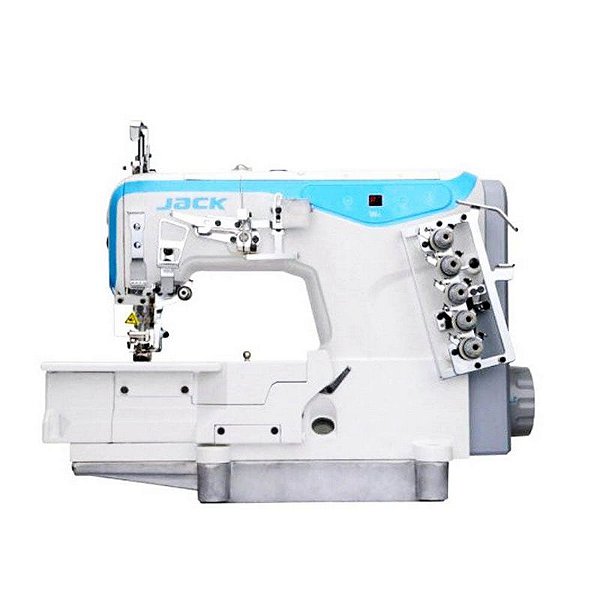 MÁQUINA DE COSTURA GALONEIRA PLANA FECHADA DIRECT DRIVE 3 AGULHAS 5 FIOS C/ PONTO 7.5MM JACK JK-W4-D-23GBLX256-F  - 220V