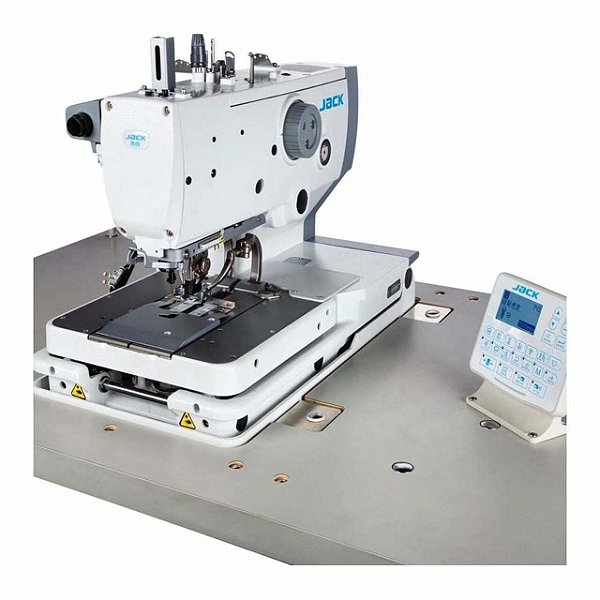 MAQUINA CASEADEIRA DE OLHO ELETRONICA JACK JK-9820-01 - 220 V COM PÉS E MESA MONTADOS