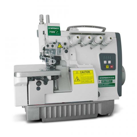 Maquina Overloque Ponto Cadeia com Motor Direct Drive SEWPOWER SP-700D-4 - 220 V COM PÉS E MESA MONTADOS
