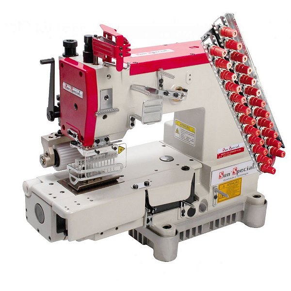 Máquina Elastiqueira Cilíndrica 12 Agulhas direct drive Sun Special SSTC118-12064-DP-H-SU - 220 v