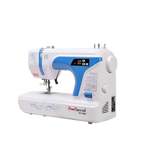 MAQUINA DE COSTURA DOMESTICA SUN SPECIAL COM 50 PONTOS SS1060 - BLUE AUTO VOLT