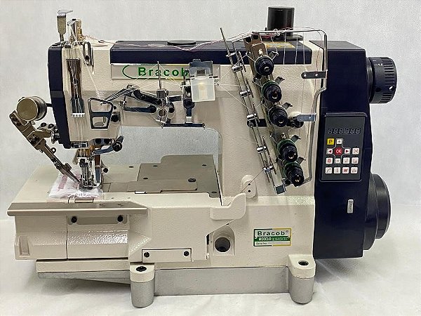 MAQUINA GALONEIRA BASE PLANA ELETRONICA BRACOB BC500-01-CB-AT-EUT - 220 V COM PÉS E MESA MONTADOS