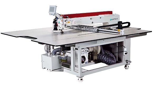 MÁQUINA DE COSTURA PROGRAMÁVEL C/ CAMPO DE 1300X900MM, C/ SISTEMA DE CORTE LASER GETEX GE-13090-LSR-H