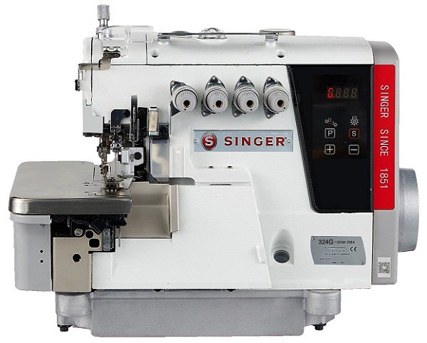 Máquina Overloque Ponto Cadeia Singer 324G-241 com 4 Fios Direct Drive 110 V com pés e mesa montados
